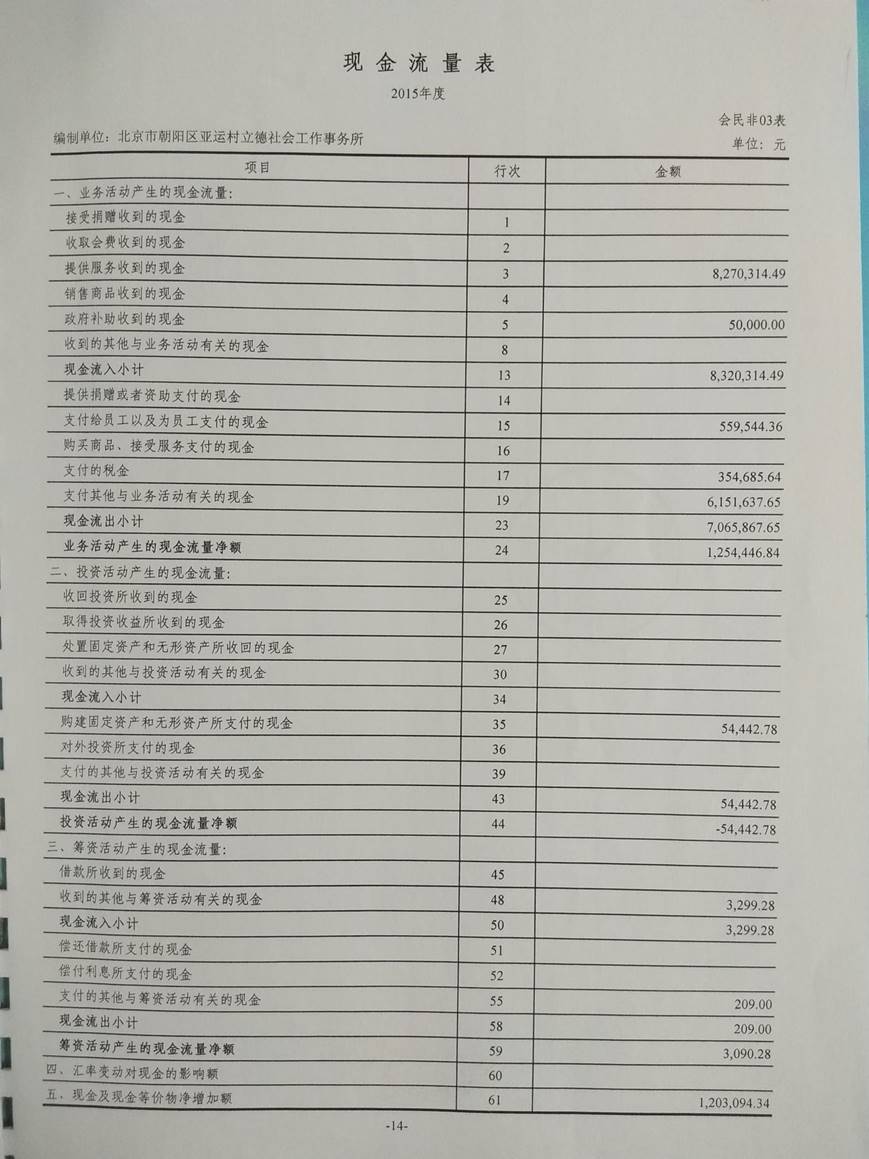 亞運(yùn)村立德社會(huì)工作事務(wù)所2015年審計(jì)報(bào)告（圖）